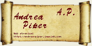 Andrea Piper vizit kartica